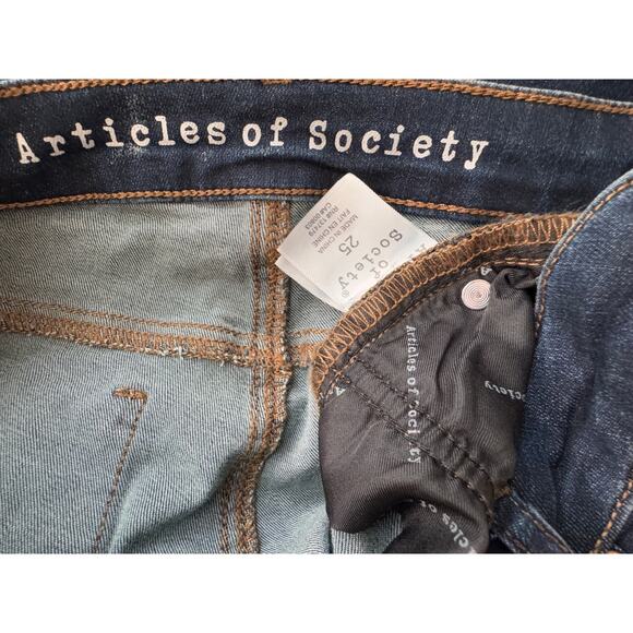 New ARTICLES OF SOCIETY Women's Blue Denim Sarah Mid Rise Jeans Size 25 - Picture 5 of 6
